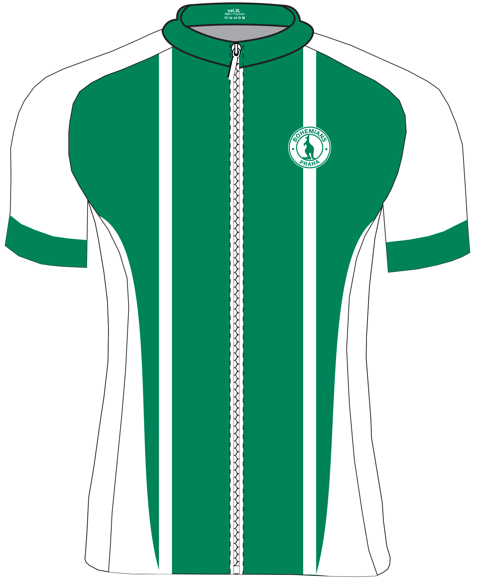 5619-cyklodres svisle pruhy zeleny predni